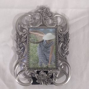 Malden International Design Silver Scroll  5 x 3.5 Photo Frame  Floral Design